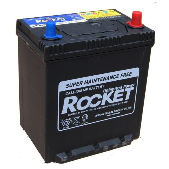 Rocket 35Ah 12V autó akkumulátor NS40ENL ASIA vékonysaru jobb+  