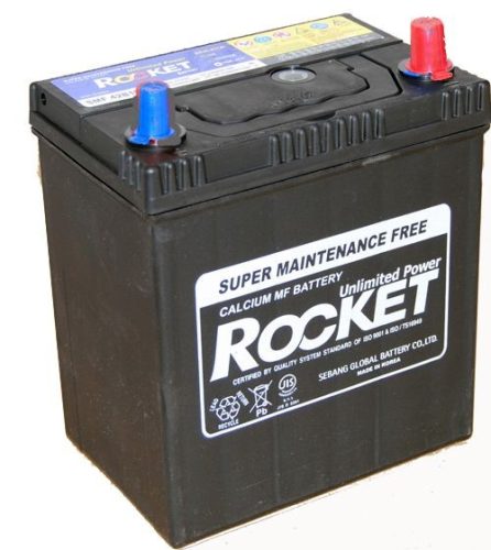 Rocket 40Ah 12V autó akkumulátor 42B19L ASIA vékonysaru jobb+  