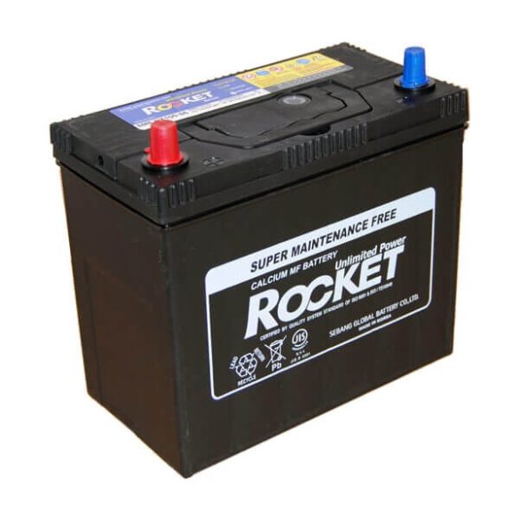 Rocket 45Ah 12V autó akkumulátor SMF NX100-S6 ASIA vékonysaru bal+  