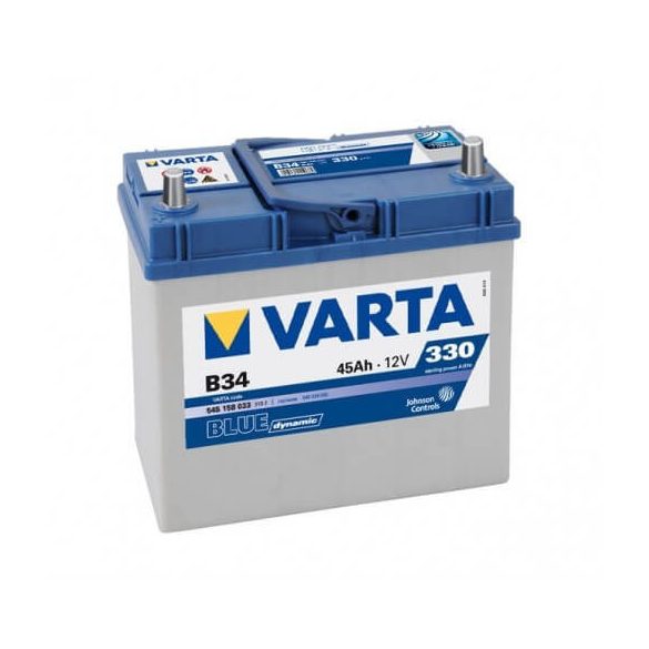 VARTA 12V 45Ah 330A B34 Blue Dynamic ASIA akkumulátor 545158 bal+