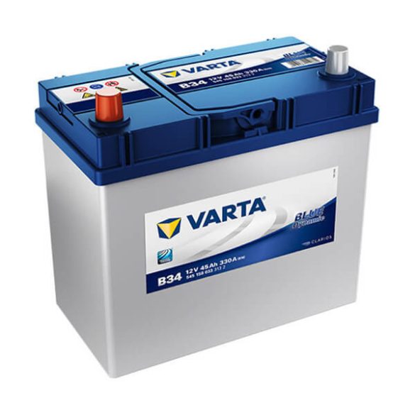 VARTA 12V 45Ah 330A B34 Blue Dynamic ASIA akkumulátor 545158 bal+