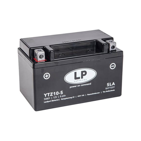 Landport 12V 8Ah YTZ10S TTZ10S motorkerékpár akkumulátor BAL+