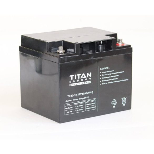 TitanEnergy CyclicPower 12V 40Ah akkumulátor TC40-12