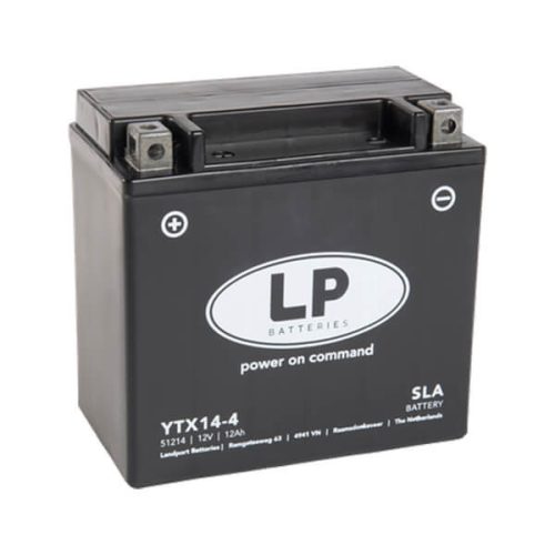 Landport 12V 12Ah 200A YTX14-4 51214 motorkerékpár akkumulátor AGM BAL+
