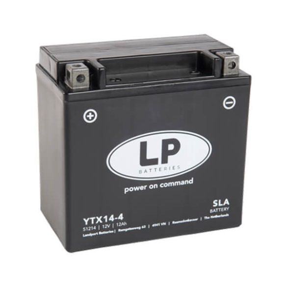 Landport 12V 12Ah 200A YTX14-4 51214 motorkerékpár akkumulátor AGM BAL+