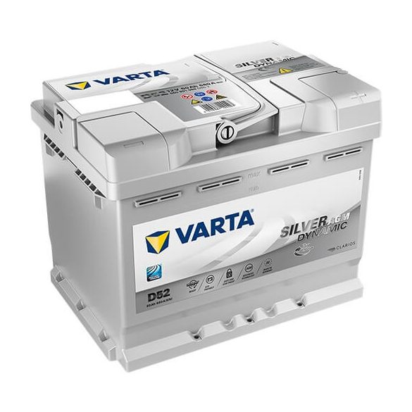 VARTA 12V 60Ah 680A D52 Silver AGM Dynamic akkumulátor 560901 start-stop