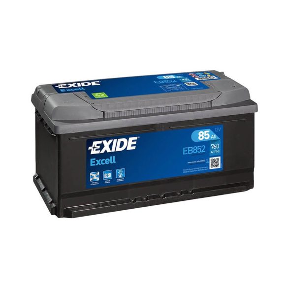 EXIDE Excell EB852 85Ah 760A autó akkumulátor JOBB+