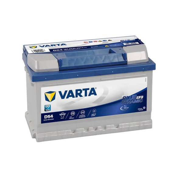 VARTA 12V EFB 65Ah 650A 565500 START-STOP D54 autó akkumulátor JOBB+ 