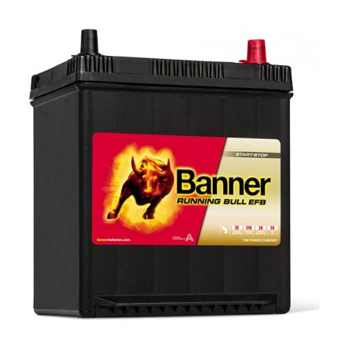 Banner 12V 38Ah 400A 53815 Running Bull EFB akku 190130220mmAsia jobb+ vékony
